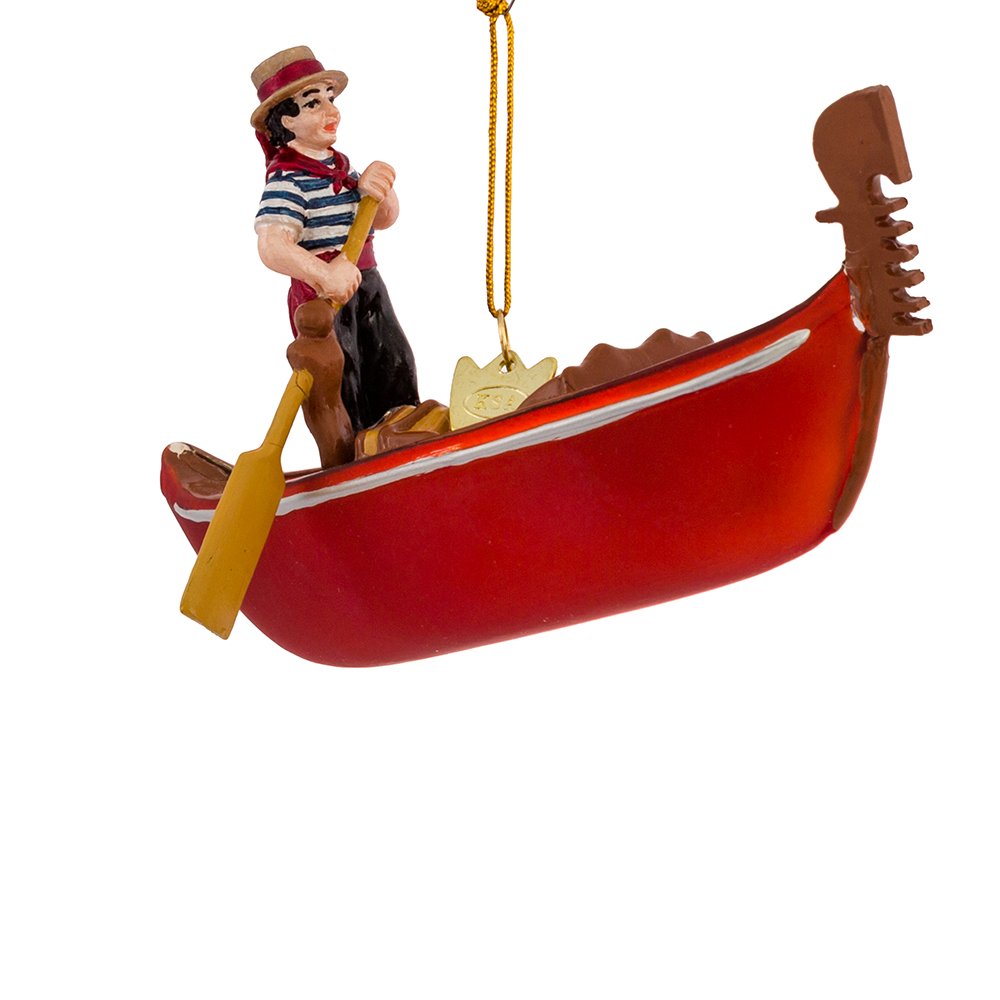 Noble Gems Kurt Adler 5-Inch Glass Gondola Ornament for Christmas