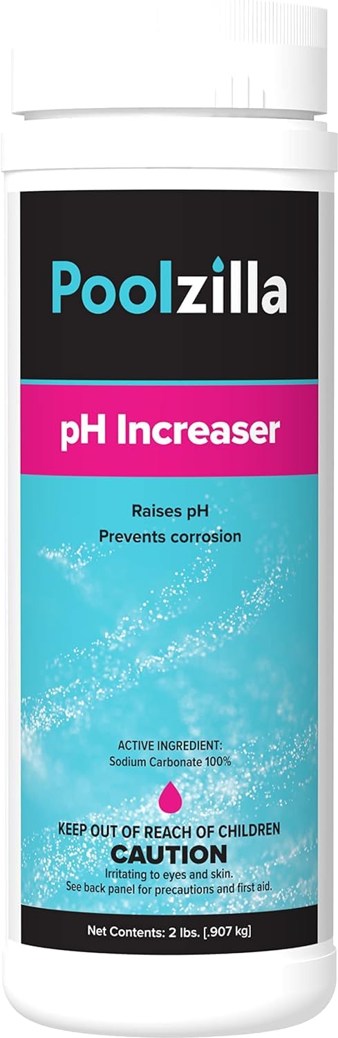Poolzilla pH Increaser (2 LBS) Balance Pool pH Levels, Prevent Corrosion