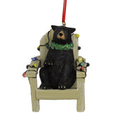 Black Bear On Adirondack Chair Ornament resin