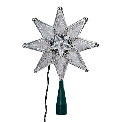 Kurt S. Adler Kurt Adler 10-Light 8-Point Star Christmas, 8-Inch, Clear Treetop