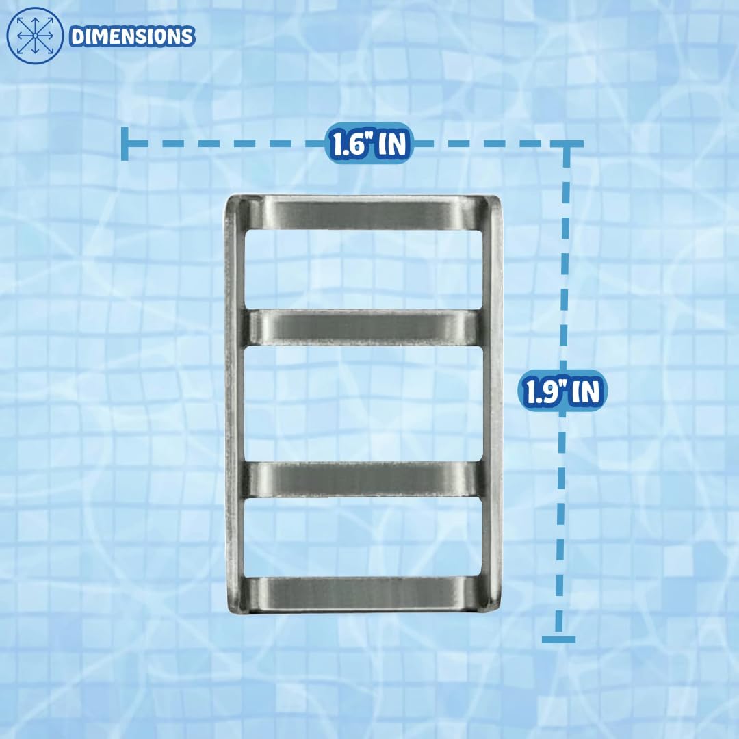 Poolzilla Outdoor Stainless Steel Bar Buckle for Safety Cover Installation