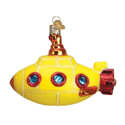 Old World Christmas Ornaments: Sea and Scuba Glass Blown Ornaments for Christmas Tree, Submarine