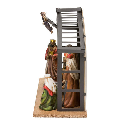 Kurt Adler Porcelain 10-Piece Nativity Set, 3.5-Inch to 5-Inch