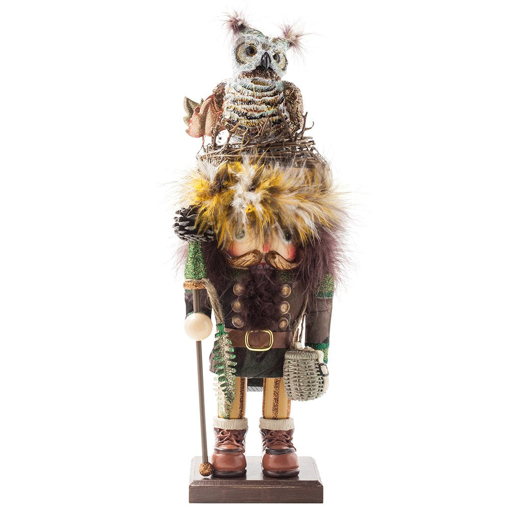 Kurt Adler 16-Inch Hollywood Woodsman Nutcracker with Owl Hat