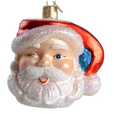 Old World Christmas Santa Mug Glass Blown Ornament for Christmas Tree, Handcrafted Holiday Decoration, Santa Collection