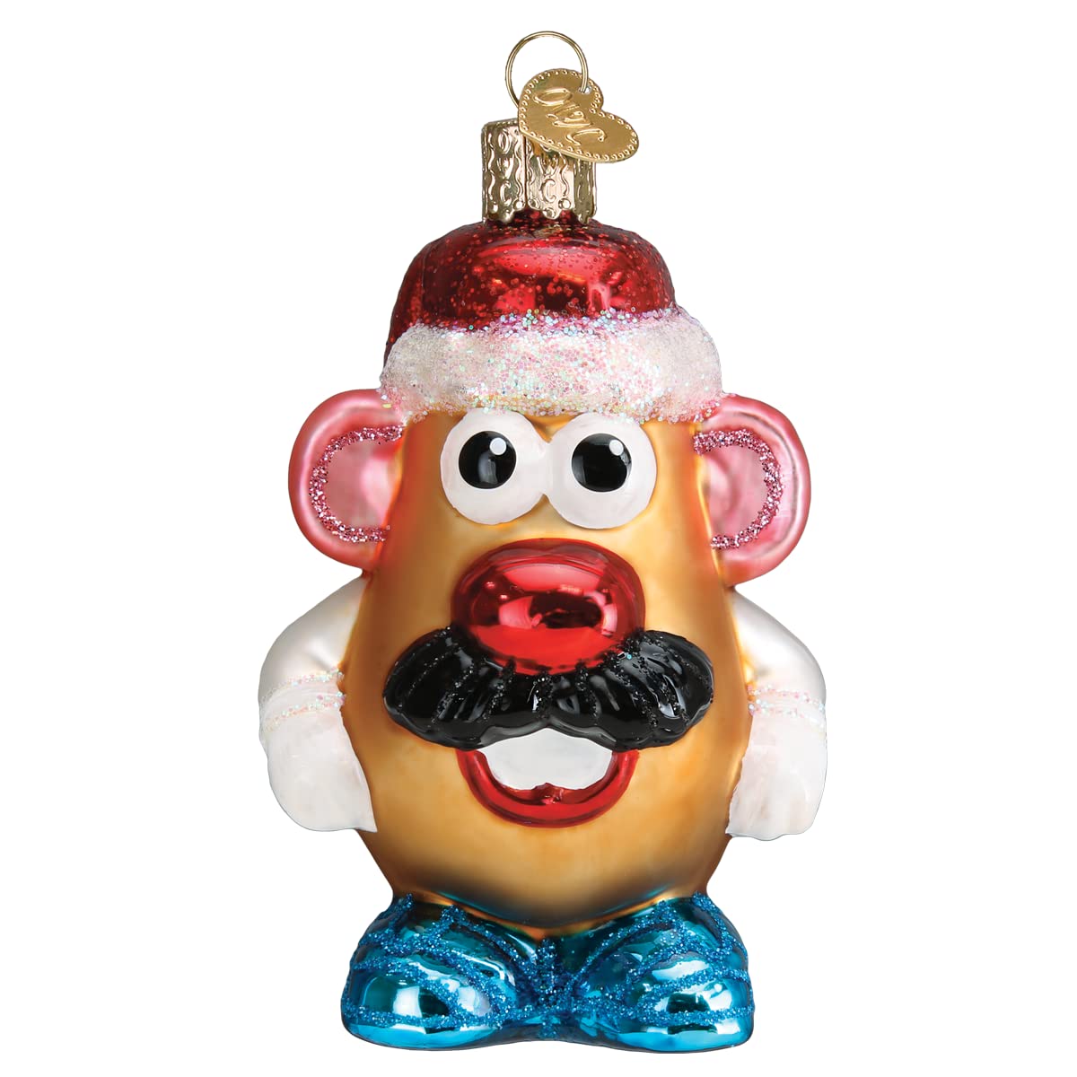 Old World Christmas Mr. Potato Head Glass Blown Ornament for Christmas Tree, Handcrafted Holiday Decoration, Childrens Toy - Toy Story Collection
