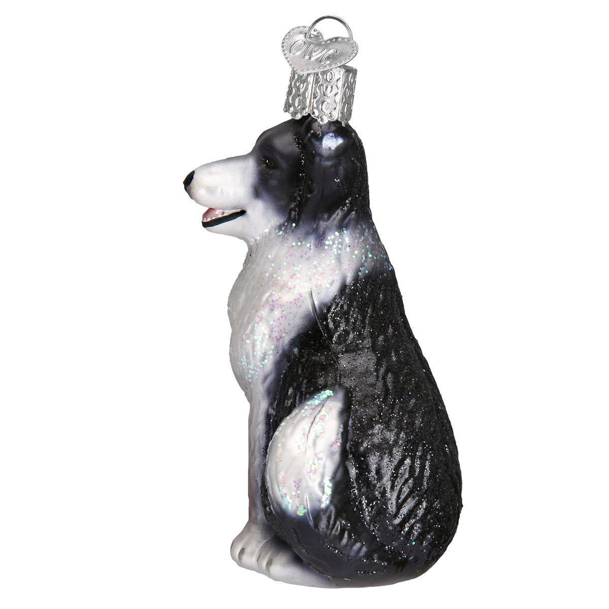 Old World Christmas Ornaments: Border Collie Glass Blown Ornaments for Christmas Tree (12302)
