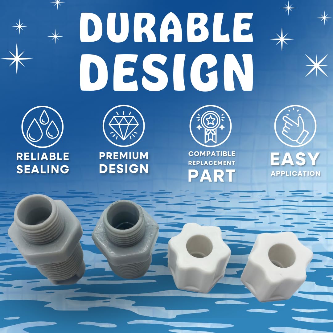 Poolzilla Feeder Check Valve and Inlet Fitting Assembly - Compatible with Hayward CLX220EA, CL200, CL220 Feeders