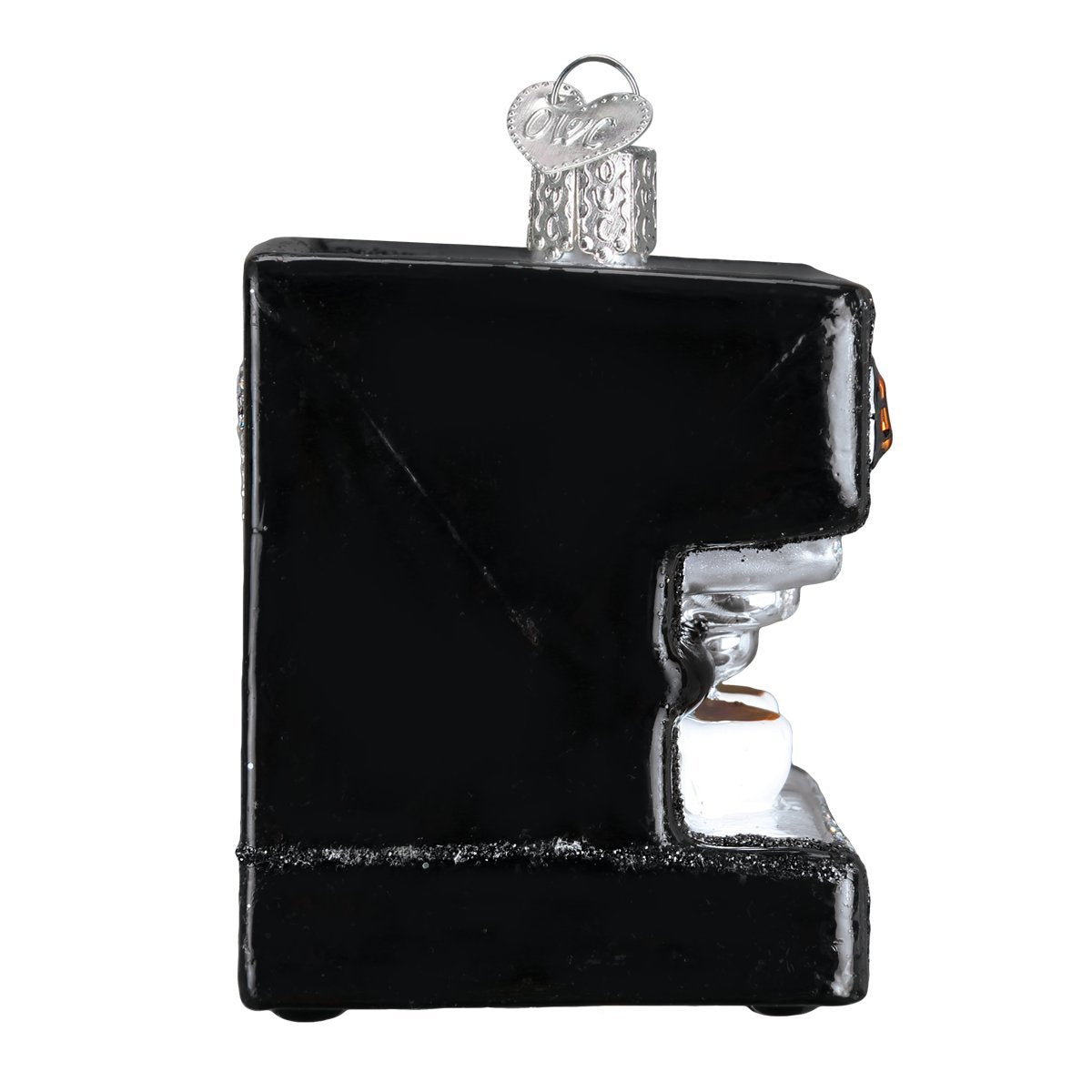 Old World Christmas Espresso Machine Glass Blown Ornament for Christmas Tree, Handcrafted Holiday Decoration, Coffee Collection