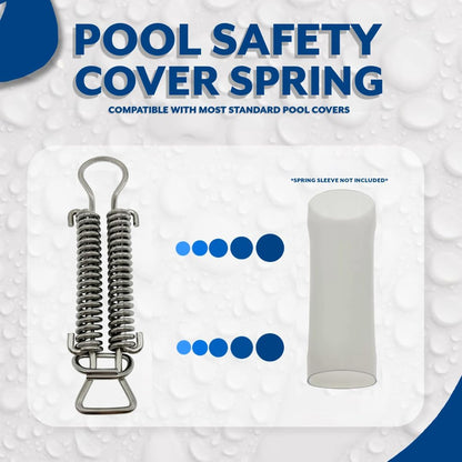 Poolzilla Stainless Steel 8" Double Spring with D Ring with Double Coil Design