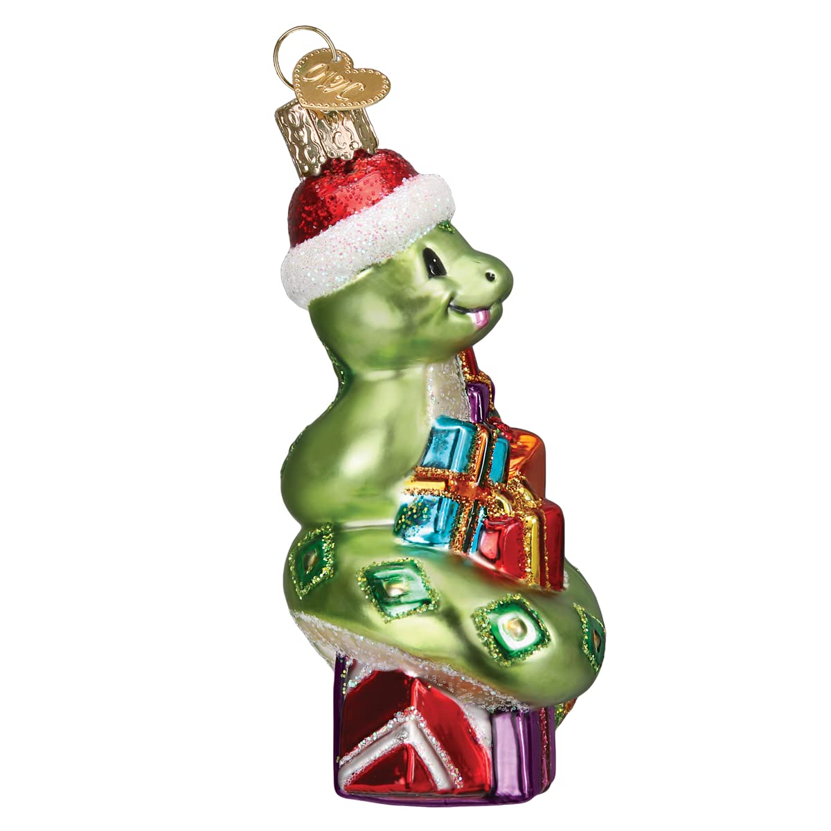 Old World Christmas Santa Snake Glass Blown Ornament for Christmas Tree