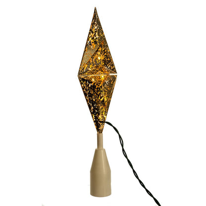 Kurt Adler UL 10-Light Gold Bethlehem Star Treetop, Golden