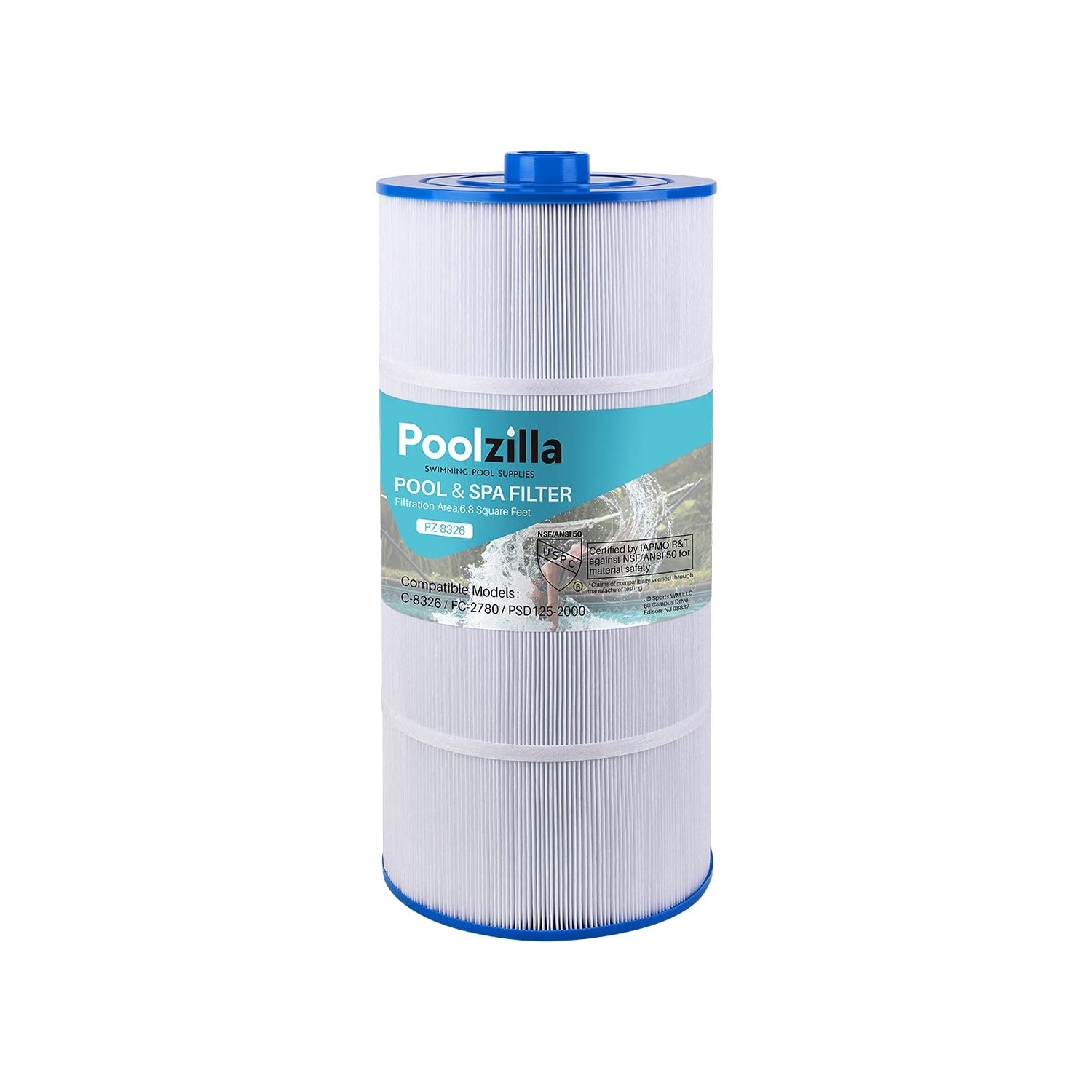 Poolzilla Spa Filter Cartridge for Sundance 6540-488 PSD125-2000 Unicel C-8326 Filbur FC-2780 Aladdin 22507 Baleen AK-70013 Magnum SU125