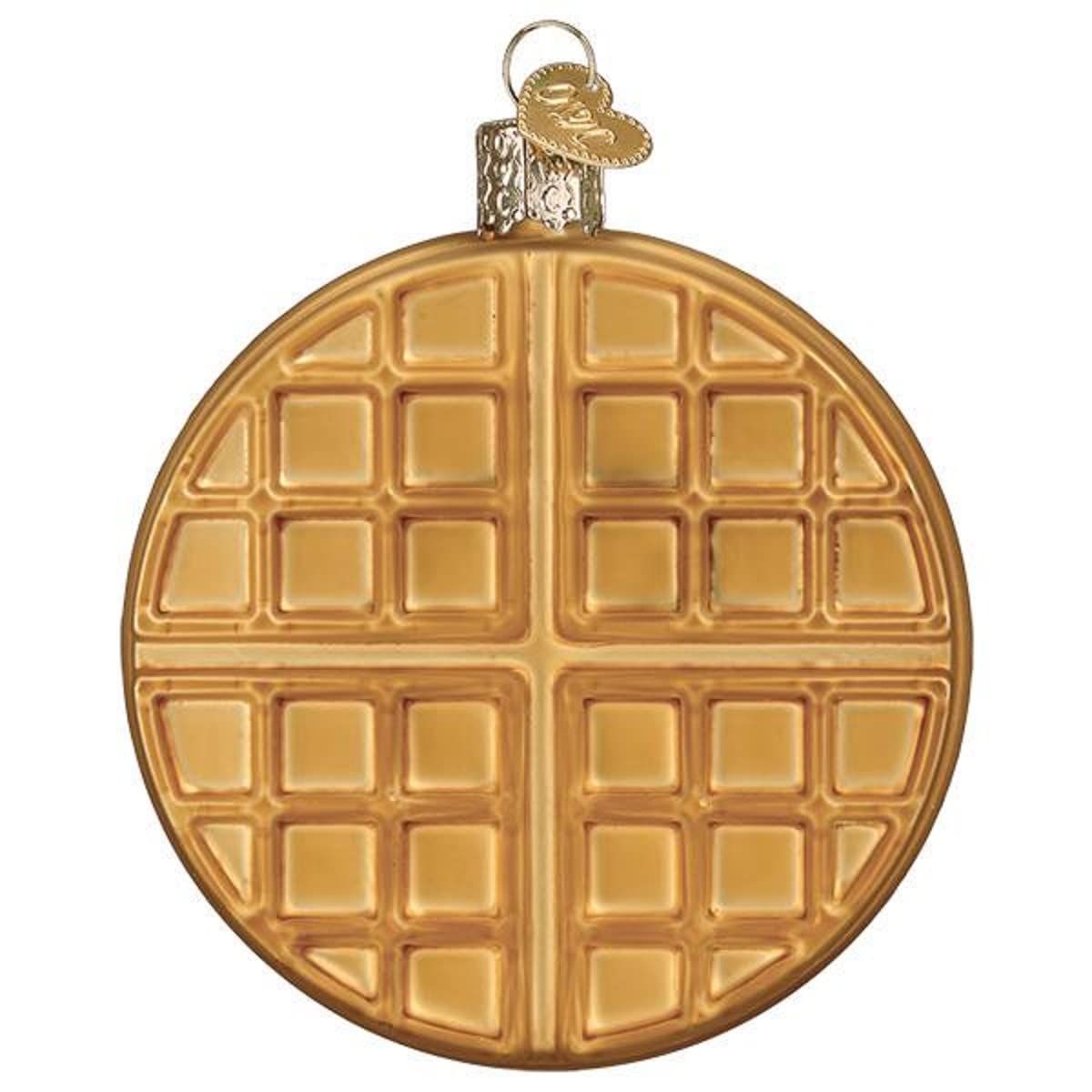 Old World Christmas Waffle Blown Glass 2020 Unique Christmas Ornaments for Christmas Tree Decorations