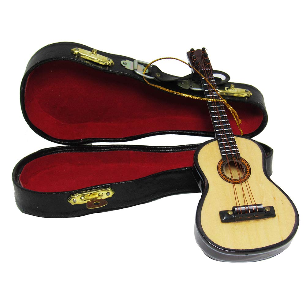 Kurt Adler Wood Pearlized Guitar Christmas Ornament - Thumbnail 4