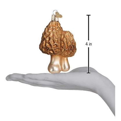Old World Christmas Morel Mushrooms Glass Blown Ornament for Christmas Tree, Handcrafted Holiday Decoration, Vegetable Collection