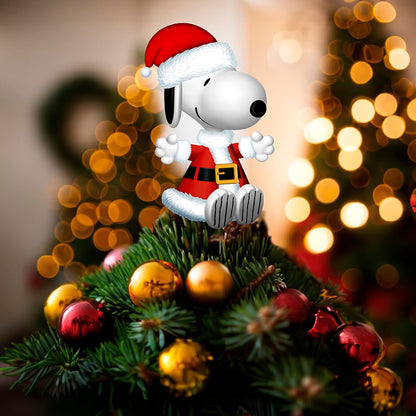 Peanuts Santa Snoopy Tree Topper