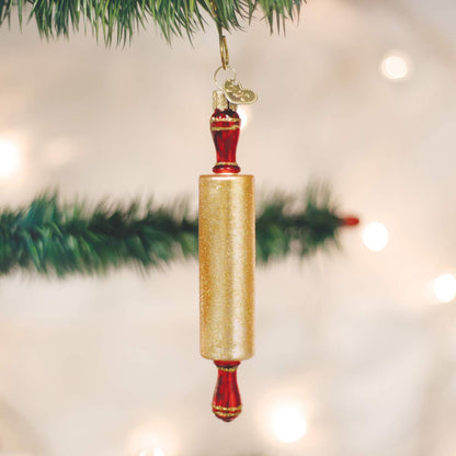 Old World Christmas Ornaments: Rolling Pin Glass Blown Ornaments for Christmas Tree (32224) 5 X 0.75 X 0.75