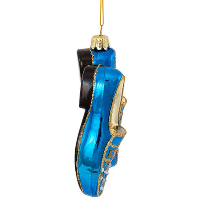 Kurt Adler 5" Elvis Blue Suede Shoes Glass Ornament