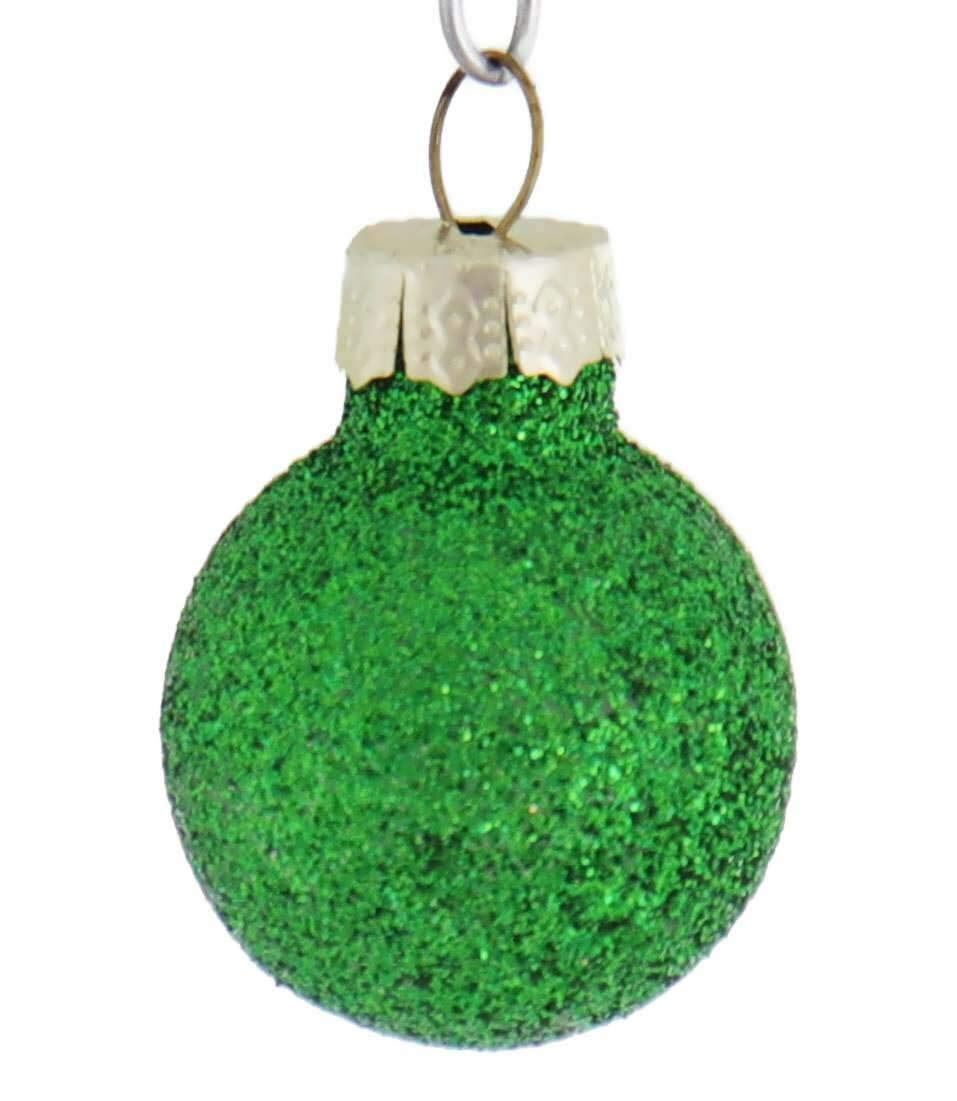 Pack of 12 Miniature Red and Green Christmas Ball Ornaments 1" (25mm)