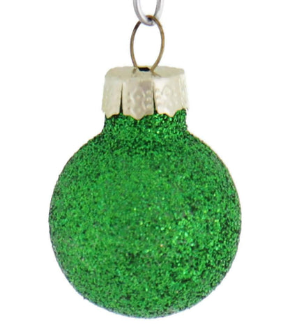 Pack of 12 Miniature Red and Green Christmas Ball Ornaments 1" (25mm)
