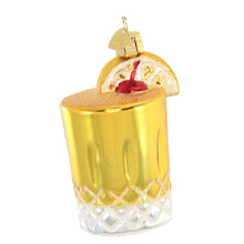 Old World Christmas Whiskey Sour Glass Blown Ornament for Christmas Tree, Handcrafted Holiday Decoration, Adult Beverages Collection