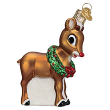 Old World Christmas Rudolph The Red-Nosed Reindeer Glass Blown Ornament for Christmas Tree, Handcrafted Holiday Decoration, Rudolph Collection