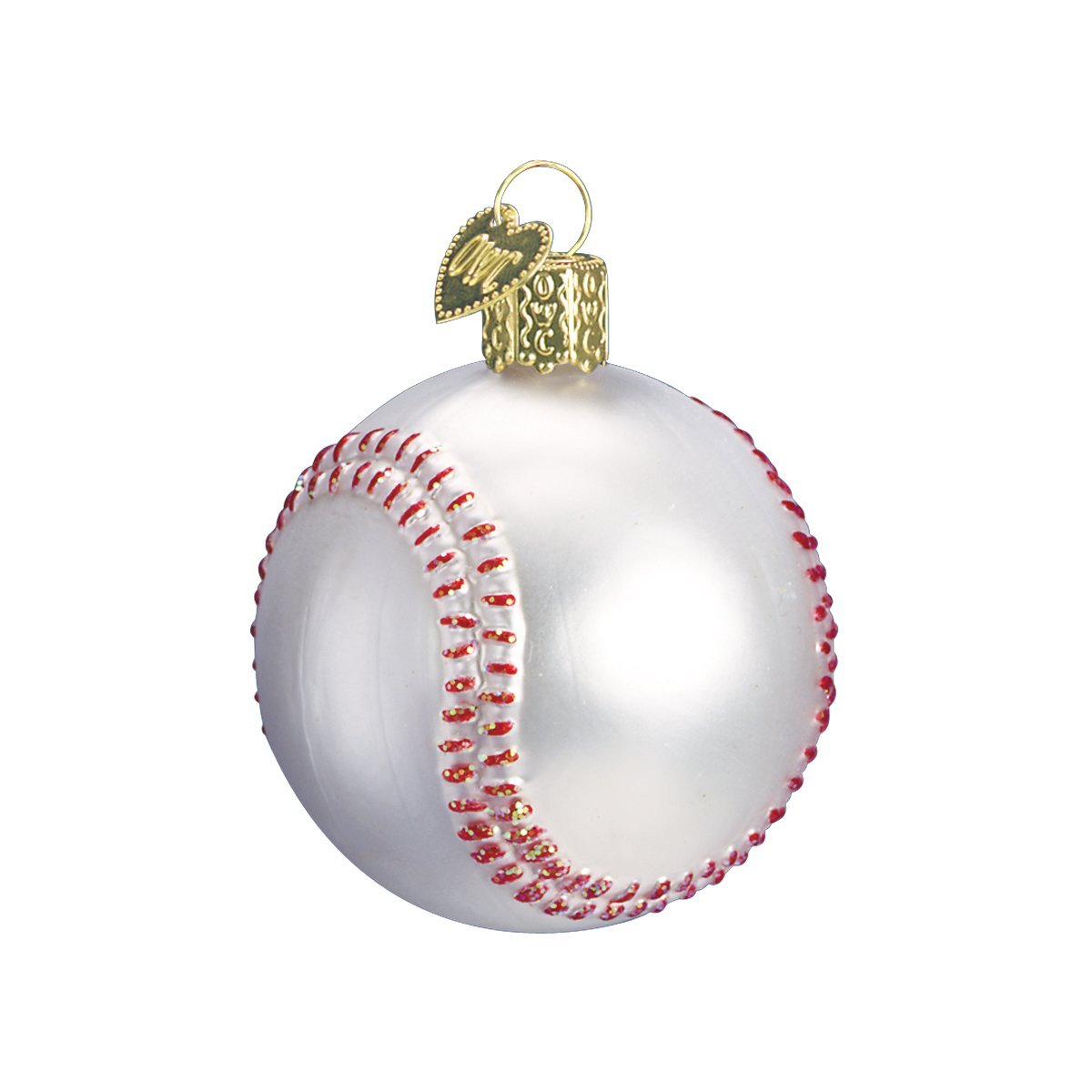 Old World Christmas Baseball Glass Blown Ornament for Christmas Tree, Handcrafted Holiday Decoration, Sport Collection