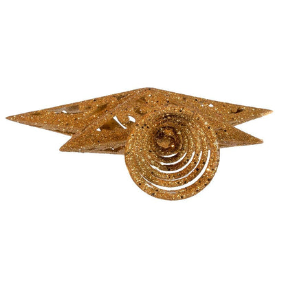 Kurt Adler H9100 8-Inch Gold Glittered 5 Point Star Treetop