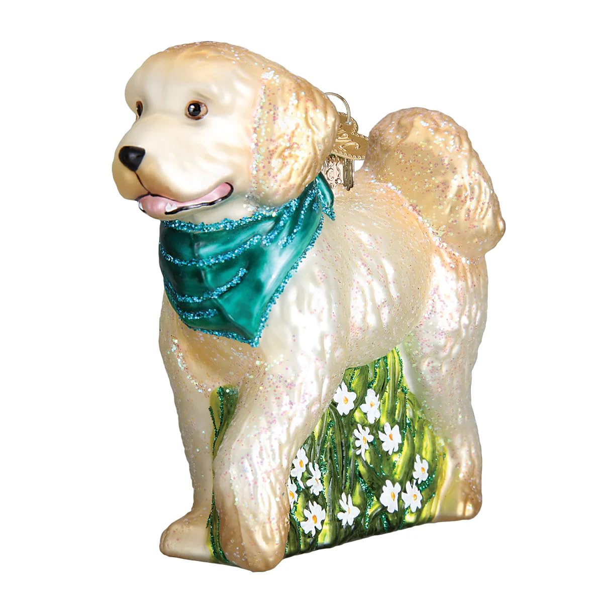 Old World Christmas Cockapoo Puppy Glass Blown Ornament for Christmas Tree, Handcrafted Holiday Decoration, Dog Collection