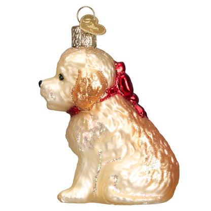 Old World Christmas Ornaments: Cockapoo Puppy Glass Blown Ornaments for Christmas Tree (12440)