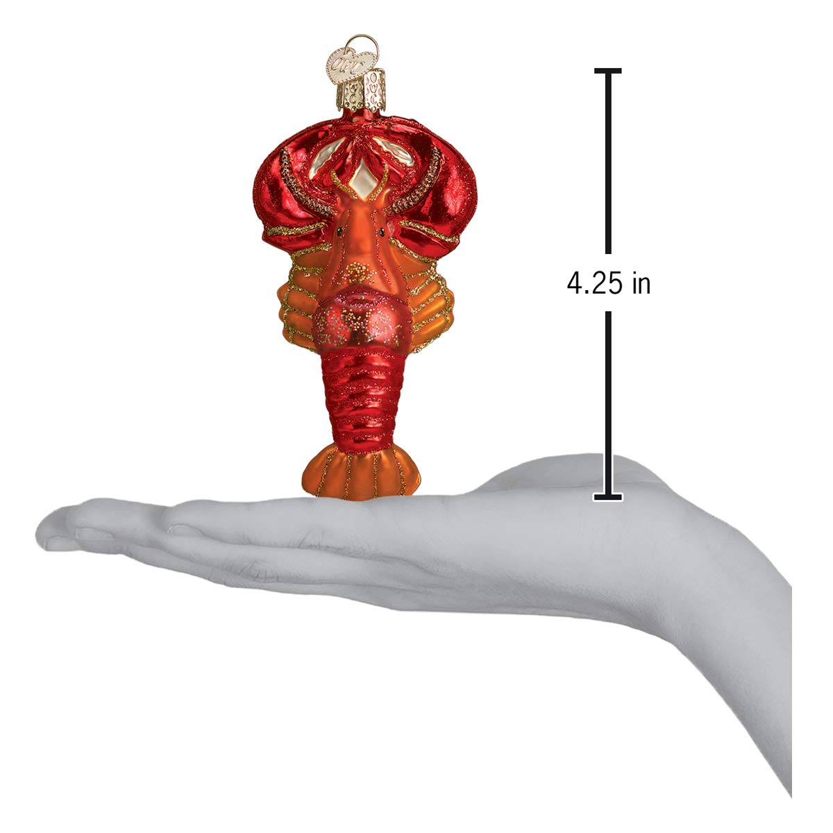 Old World Christmas Ornaments: Crab and Lobsters Glass Blown Ornaments for Christmas Tree, Lobster