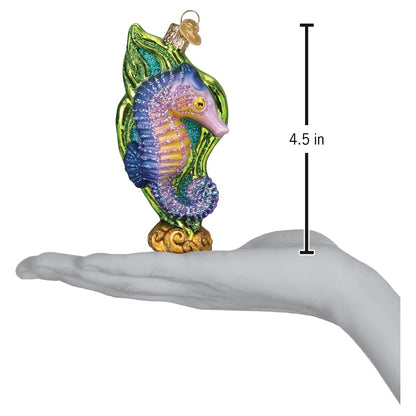 Old World Christmas Bright Seahorse Glass Blown Ornament for Christmas Tree