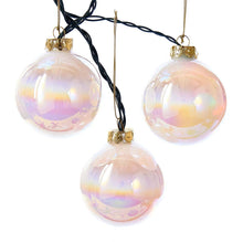 Kurt Adler UL1911 80MM LED Glass Ball Light Set, 6 Light
