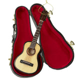 Kurt Adler J4544 5.52" Wood Pearlized Guitar Ornament