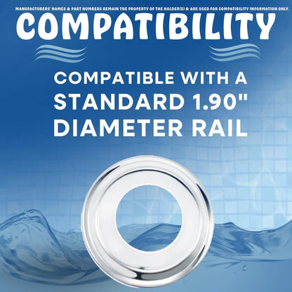 Poolzilla Stainless Steel Escutcheon for 1.90'' Diameter Rails