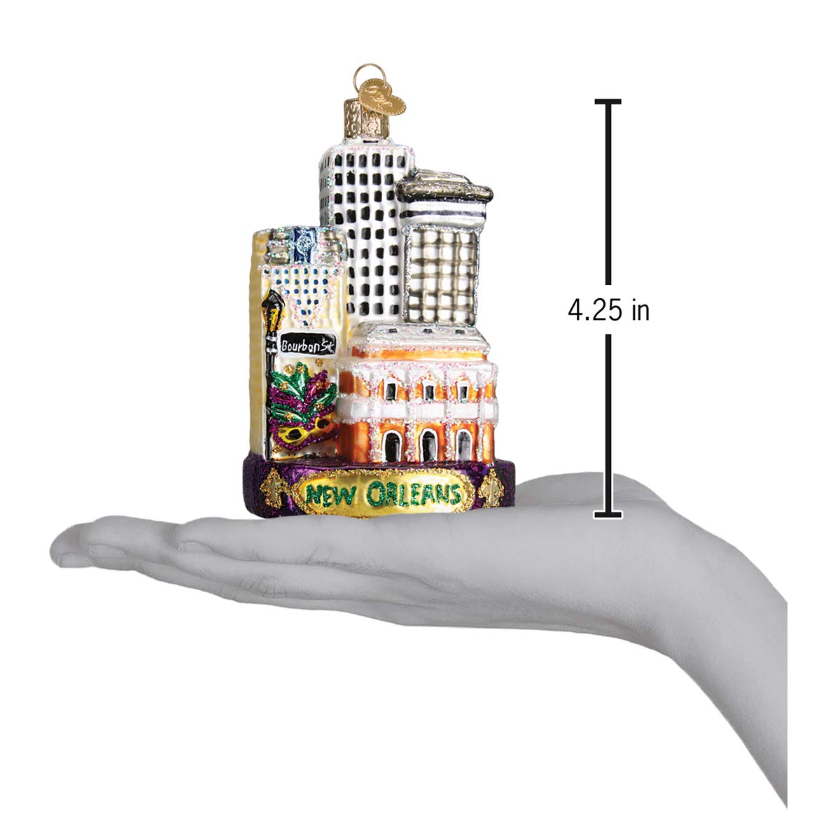 Old World Christmas Glass Blown Ornament New Orleans (20089)