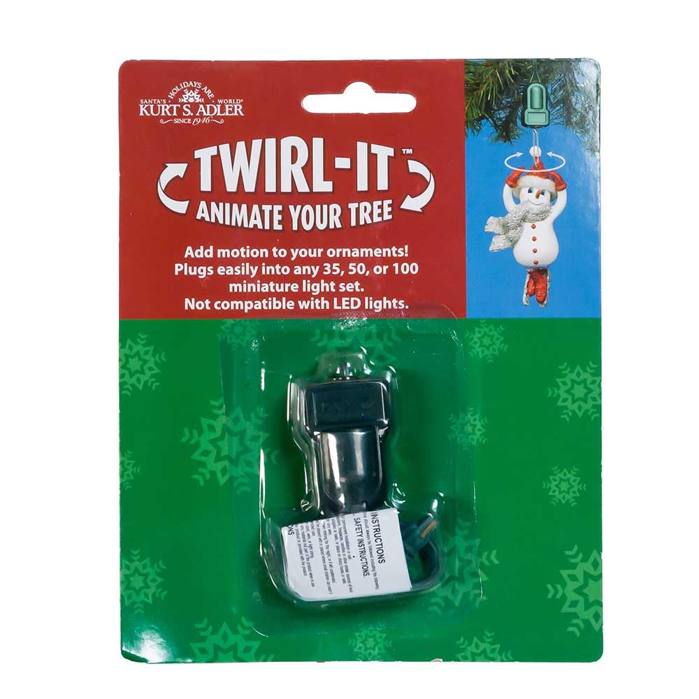 Kurt S. Adler 2-Inch Twirl-It Motor Pigtail Ornament Twirler, Multicolor (J7804), NOT for LED,Christmas