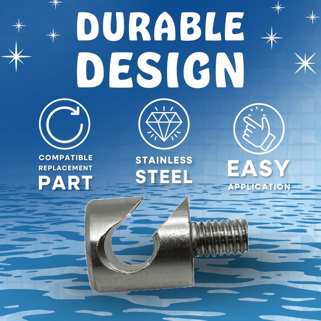 Poolzilla Stainless Steel Head for Wall Anchors - Screw for Pool Safety Cover Wall Anchors (Fits Poolzilla 3'' Wall Anchor)