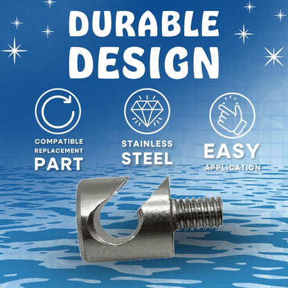 Poolzilla Stainless Steel Head for Wall Anchors - Screw for Pool Safety Cover Wall Anchors (Fits Poolzilla 3'' Wall Anchor)