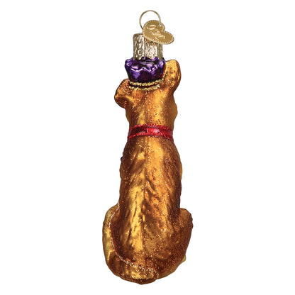 Old World Christmas World's Best Dog Glass Blown Ornament for Christmas Tree