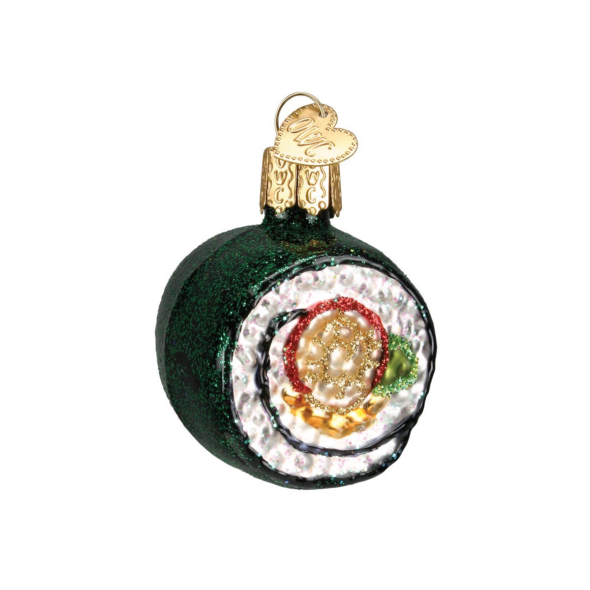 Old World Christmas Ornaments: Sushi Roll Glass Blown Ornaments for Christmas Tree (32110) 2.25 x 2.25
