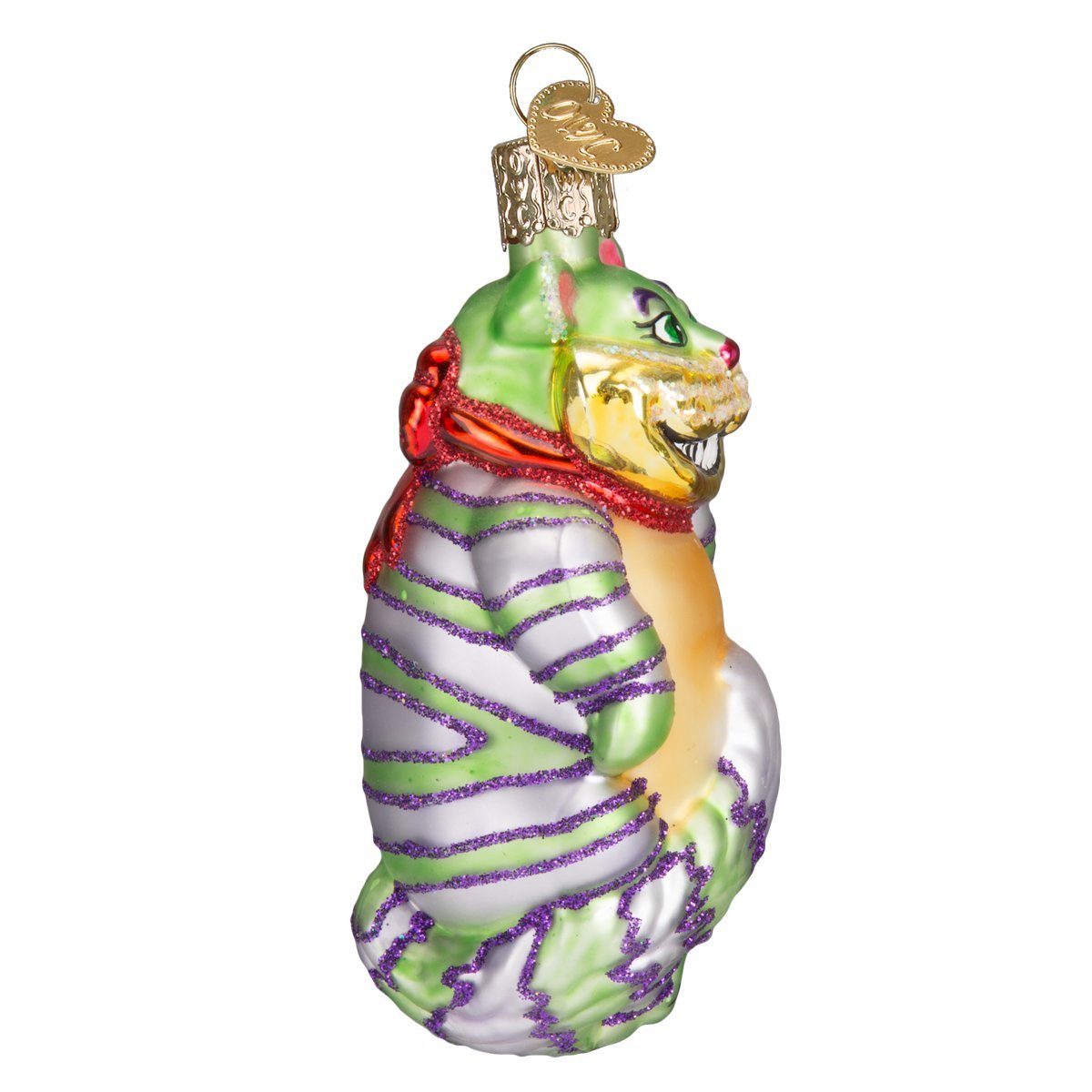 Old World Christmas Cheshire Cat Glass Blown Ornament for Christmas Tree, Handcrafted Holiday Decoration