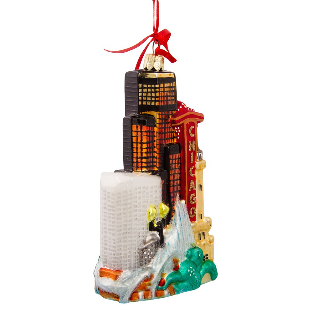 Kurt Adler C4582 Chicago Ornament, Multicolor, 5 inches
