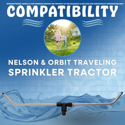Poolzilla Sprinkler Arms & Tee Replacement Assembly - Aluminum Repair Kit for Nelson & Orbit Traveling Sprinkler Tractor