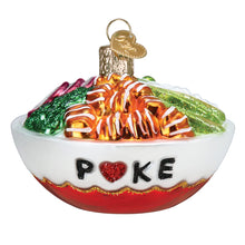 Old World Christmas Poke Bowl Glass Blown Ornament for Christmas Tree, Handcrafted Holiday Decoration, Food Collection