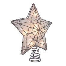 Kurt Adler UL 10-Light Metal Trimmed Capiz Inspired Star Treetop