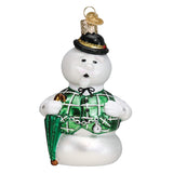 Old World Christmas Sam The Snowman Glass Blown Ornament for Christmas Tree, Handcrafted Holiday Decoration, Rudolph Collection