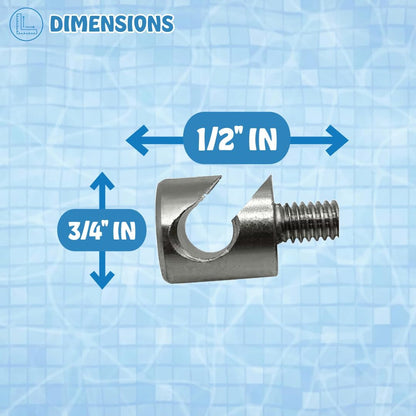 Poolzilla Stainless Steel Head for Wall Anchors - Screw for Pool Safety Cover Wall Anchors (Fits Poolzilla 3'' Wall Anchor)