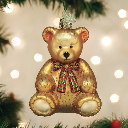 Old World Christmas Teddy Bear 3.5 x 2.75